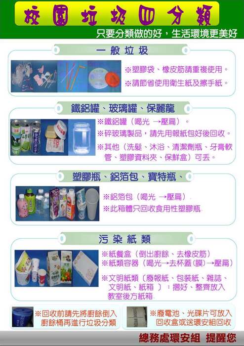 大樓垃圾四大分類圖片